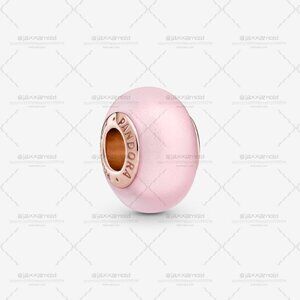Pandora Matte Pink Murano Glass Charm|Pendant